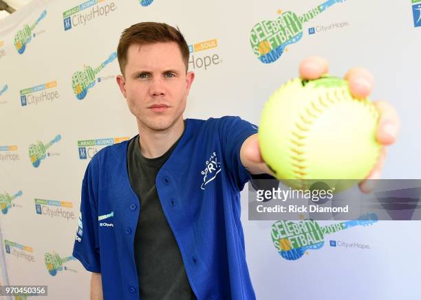 Trent Harmon arrives at the 28th Annual City of Hope Celebrity Softball Game on June 9, 2018 in Nashville, Tennessee.