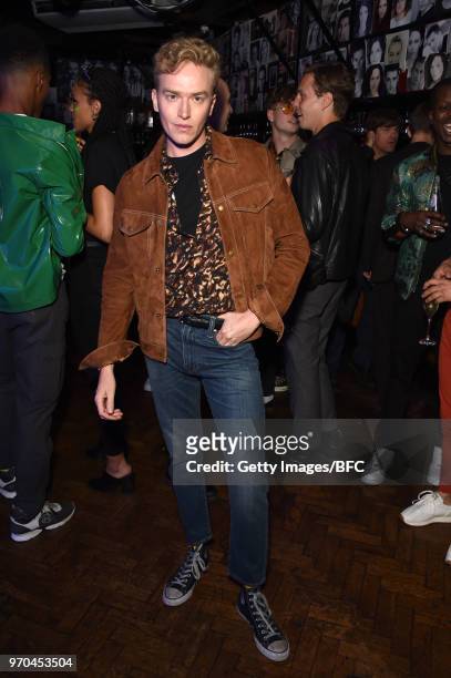 Fletcher Cowan attends the TOPMAN LFWM party during London Fashion Week Men's June 2018 at the Phoenix Artist Club on June 8, 2018 in London, England.
