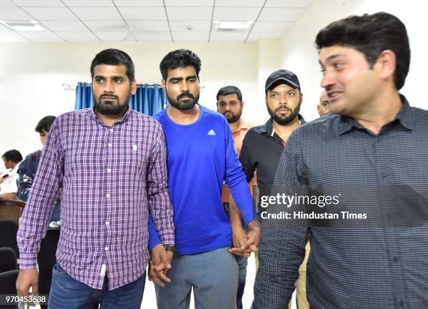 Haryana Police arrested dreaded criminal Sampat Nehra , on June 9, 2018 in Gurugram, India. Nehra, who was arrested on Wednesday by a special task...