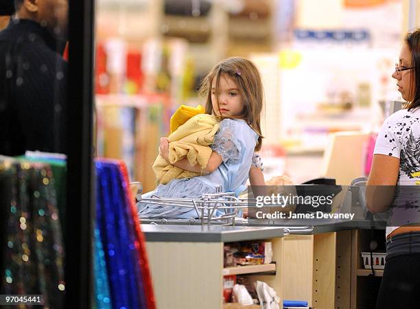 Suri Cruise goes Halloween shopping at Jo-Ann Fabrics & Crafts on October 26, 2009 in Burlington, Massachusetts.