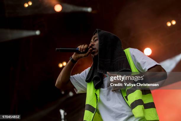 Tyler, the Creator performs onstage at the Northside Festival on June 9, 2018 in Aarhus, Denmark.