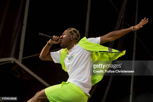 Tyler, the Creator performs onstage at the Northside Festival on June 9, 2018 in Aarhus, Denmark.