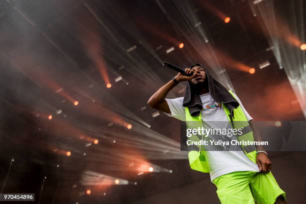 Tyler, the Creator performs onstage at the Northside Festival on June 9, 2018 in Aarhus, Denmark.