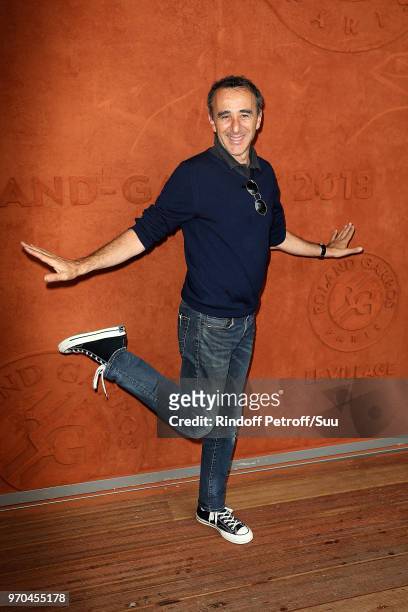 Humorist Elie Semoun attends the 2018 French Open - Day Fourteen at Roland Garros on June 9, 2018 in Paris, France.