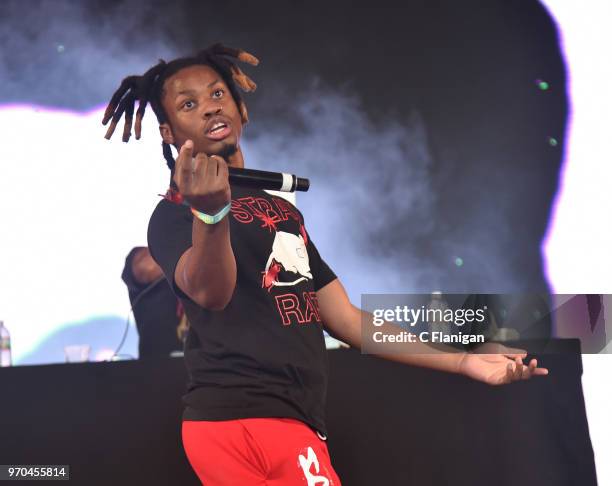 Denzel Curry performs during the 2018 Bonnaroo Music & Arts Festival on June 8, 2018 in Manchester, Tennessee.