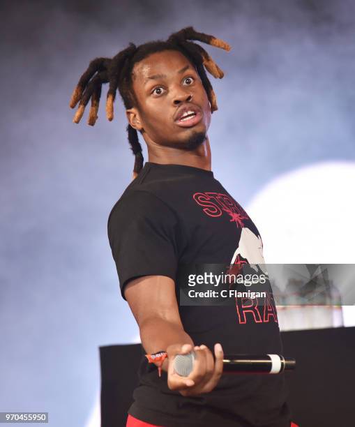 Denzel Curry performs during the 2018 Bonnaroo Music & Arts Festival on June 8, 2018 in Manchester, Tennessee.