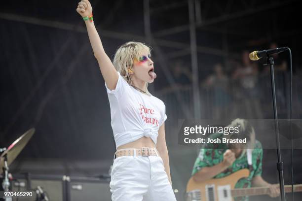 Hayley Williams of Paramore performs at the Bonnaroo Music & Arts Festival on June 8, 2018 in Manchester, Tennessee.