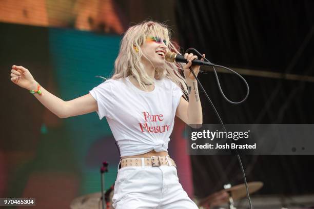 Hayley Williams of Paramore performs at the Bonnaroo Music & Arts Festival on June 8, 2018 in Manchester, Tennessee.