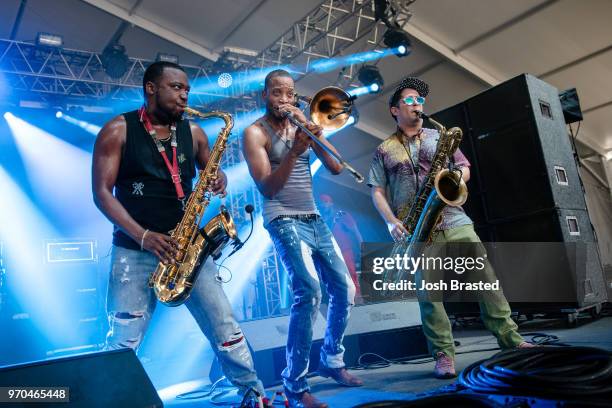Trombone Shorty performs at the Bonnaroo Music & Arts Festival on June 8, 2018 in Manchester, Tennessee.