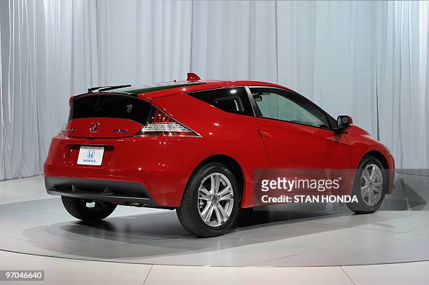 The new Honda CR-Z is displayed during the first press preview day at the 2010 North American International Auto Show January 11, 2010 at Cobo Center...