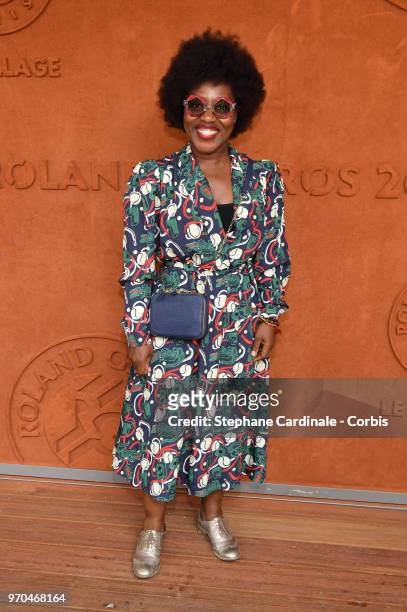 Claudia Tagbo attends the Women Final of the 2018 French Open - Day Fourteen at Roland Garros on June 9, 2018 in Paris, France.