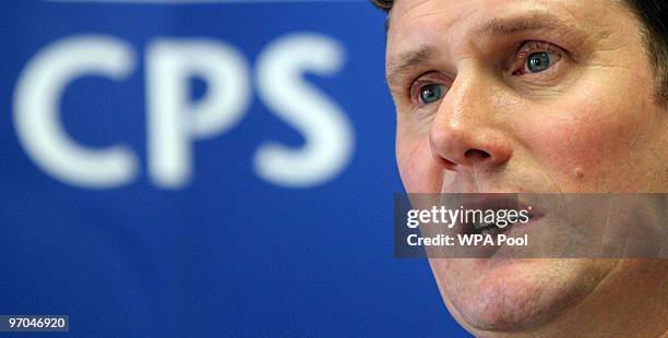 Keir Starmer QC, the director of public prosecutions, publishes his final guidelines on prosecutions for assisted suicide at the CPS at Ludgate Hill...