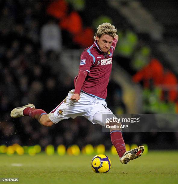 West Ham's Czech midfielder Radoslav Kovac in action during the English Premier League football match between West Ham United and Birmingham City at...