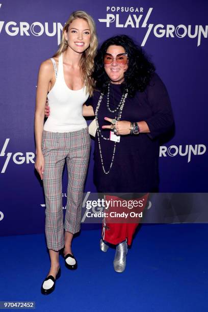 Model Martha Hunt and Ashley Longshore attend day 1 of POPSUGAR Play/Ground on June 9, 2018 in New York City.