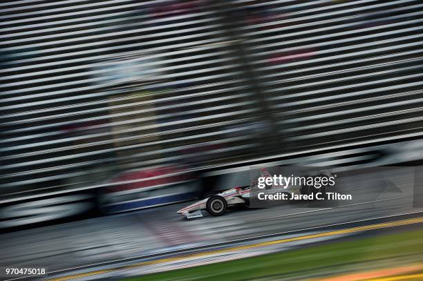 Will Power, driver of the Verizon Team Penske Chevrolet, drives during practice for the Verizon IndyCar Series DXC Technology 600 at Texas Motor...