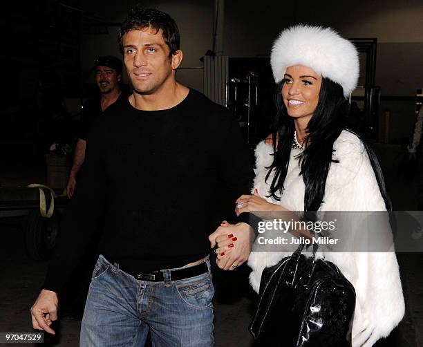 Alex Reid and Katie Price are seen with wedding rings on February 4, 2010 in Las Vegas, Nevada.