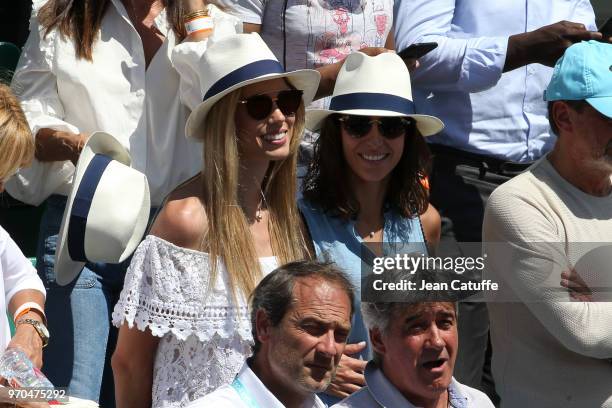 Maria Isabel Nadal sister of Rafael Nadal of Spain, Xisca Perello his girlfriend during Day 12 of the 2018 French Open at Roland Garros stadium on...