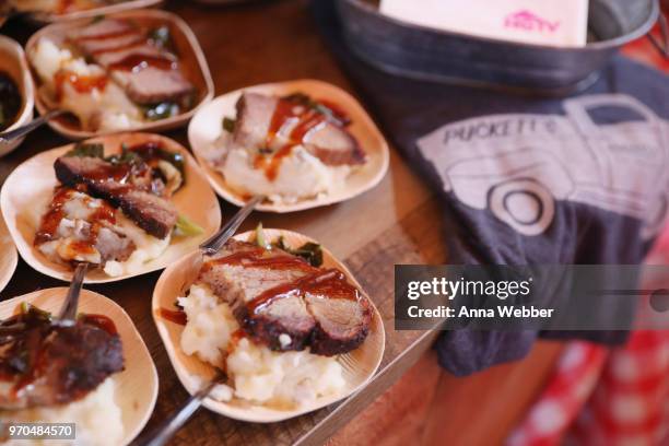 Food on display in the HGTV Lodge at CMA Music Fest on June 9, 2018 in Nashville, Tennessee.