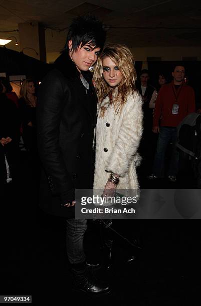 Singers Adam Lambert and Ke$ha attend the Z100's Jingle Ball 2009 - Official H&M Artist Gift Lounge Produced by On 3 Productions at Madison Square...