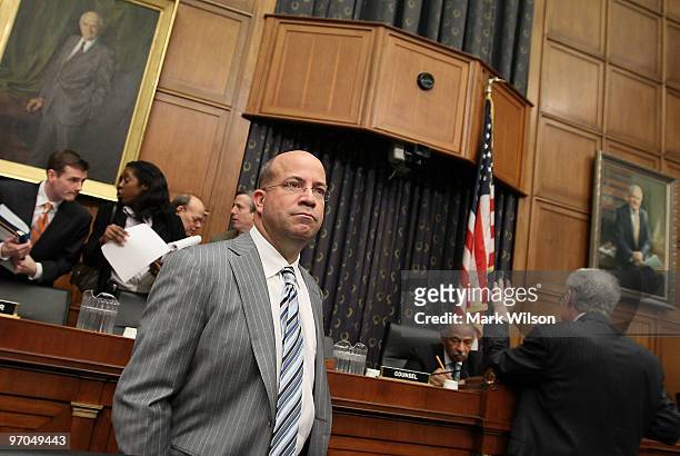 Jeff Zucker, president and CEO of NBC Universal, participates in a House Judiciary Committee hearing on Capitol Hill February 25, 2010 in Washington,...