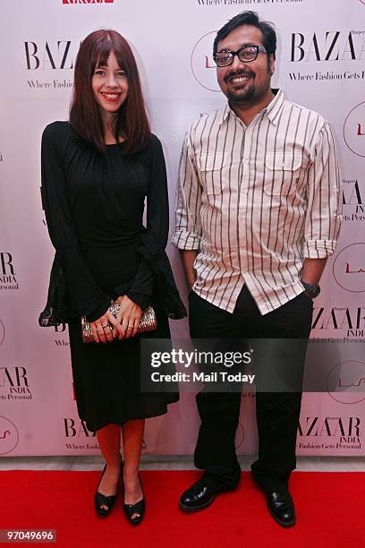 Anurag Kashyap and Kalki Koechlin at the launch of Harper's Bazaar's first anniversary issue in New Delhi on February 23, 2010.