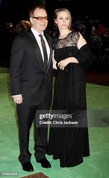 Composer Danny Elfman and wife Mali attends the Royal World Premiere of "Alice in Wonderland" at the Odeon Leicester Square on February 25, 2010 in...