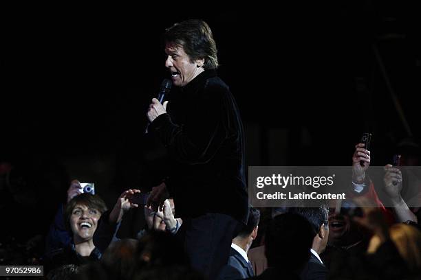 Spainish singer Raphael performs during the 51th Vina del Mar International Song Festival on February 24, 2009 in Vina Del Mar, Chile.