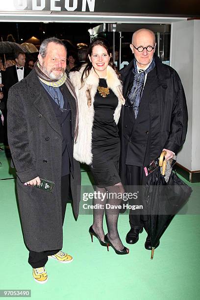 Terry Gilliam arrives at the Royal World Premiere of Alice In Wonderland held at the Odeon Leicester Square on February 25, 2010 in London, England.
