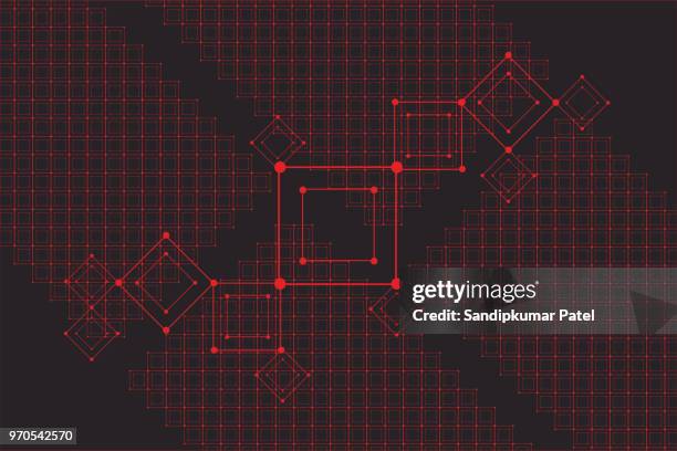 grid for futuristic hud interface. line technology vector pattern - futuristic interface stock illustrations