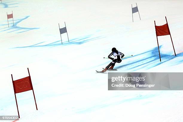 Sanni Leinonen of Finland competes during the Ladies Giant Slalom second run on day 14 of the Vancouver 2010 Winter Olympics at Whistler Creekside on...