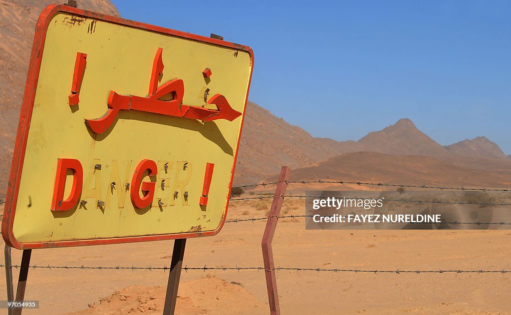 A danger sign is pictured at the entranc