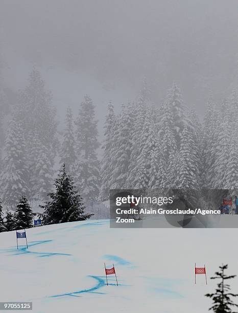 Viktoria Rebensburg of Germany takes the Gold Medal during the Women's Alpine Skiing Giant Slalom on Day 14 of the 2010 Vancouver Winter Olympic...