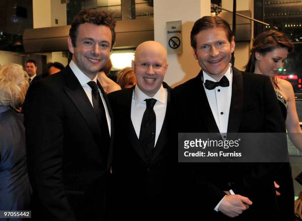 Actors Michael Sheen, Matt Lucas and Crispin Glover attends the Royal World Premiere of Tim Burton's 'Alice In Wonderland' at the Odeon Leicester...