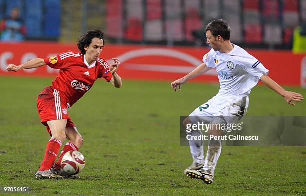 Yossi Benayoun of Liverpool in action during the UEFA Europa League Round of 32, 2nd leg match between FC Unirea Urziceni and Liverpool at the Steaua...