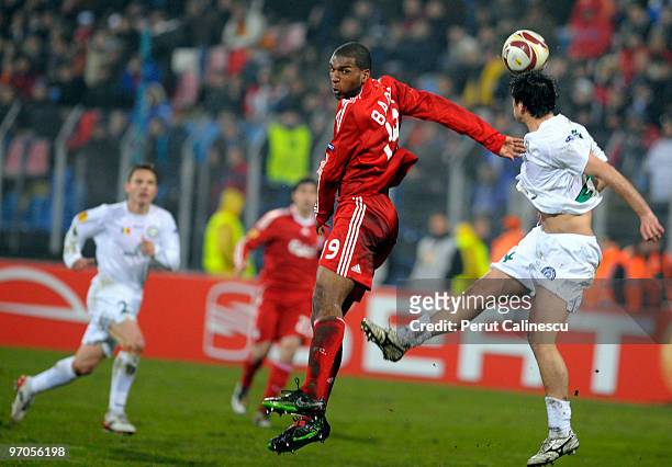 Ryan Babel of Liverpool in action during the UEFA Europa League Round of 32, 2nd leg match between FC Unirea Urziceni and Liverpool at the Steaua...
