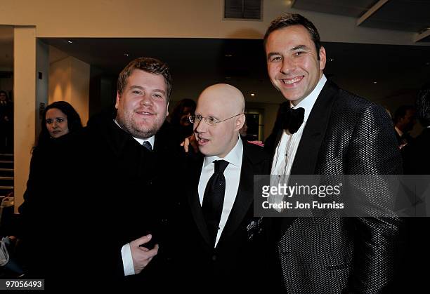 Actors James Corden, Matt Lucas and David Walliams attend the Royal World Premiere of Tim Burton's 'Alice In Wonderland' at the Odeon Leicester...