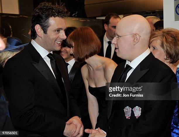 Actors Michael Sheen and Matt Lucas attend the Royal World Premiere of Tim Burton's 'Alice In Wonderland' at the Odeon Leicester Square on February...