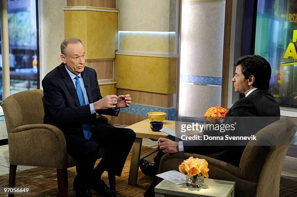 Fox News' Bill O'Reilly stops by GOOD MORNING AMERICA, 2/25/10 airing on the Walt Disney Television via Getty Images Television Network. GM10 BILL...