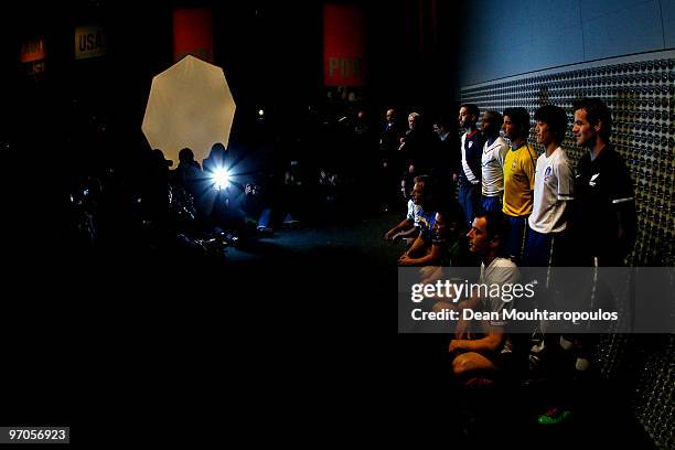 Clint Dempsey of USA, Edson Bradfeeld of Netherlands, Alexandre Pato of Brazil, Cy Lee of Korea, Ryan Nelson of New Zealand, Nani of Portugal, Vince...