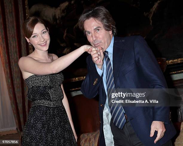 Cristiana Capotondi and Fabrizio Del Noce attend "Sissi" photocall at Palazzo Taverna on February 25, 2010 in Rome, Italy.