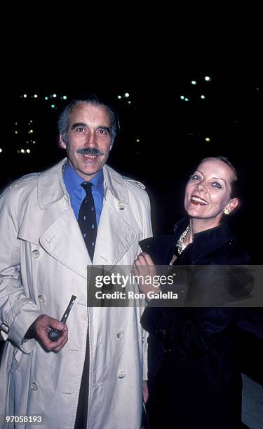 Christopher Lee and wife Birgit Lee