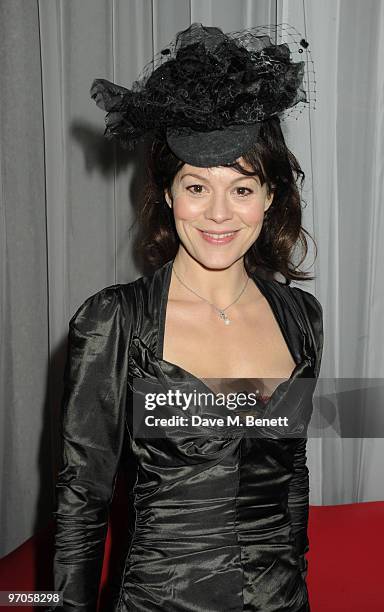 Helen McCrory attends the afterparty following the Royal World Premiere of 'Alice In Wonderland', at The Sanderson Hotel on February 25, 2010 in...