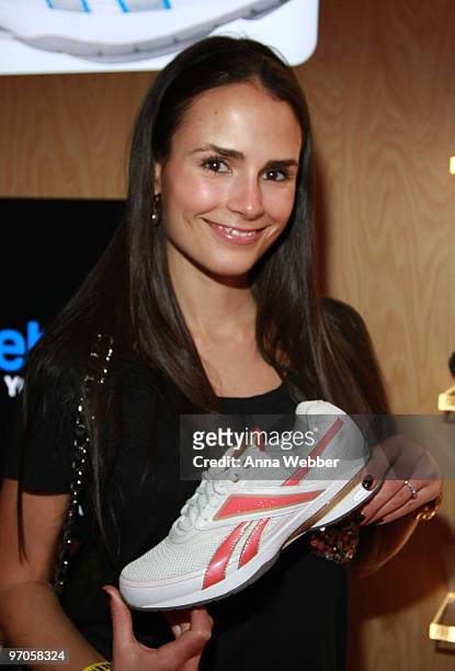 Actress Jordana Brewster poses at Reebok during the Kari Feinstein Golden Globes Style Lounge at Zune LA on January 15, 2010 in Los Angeles,...