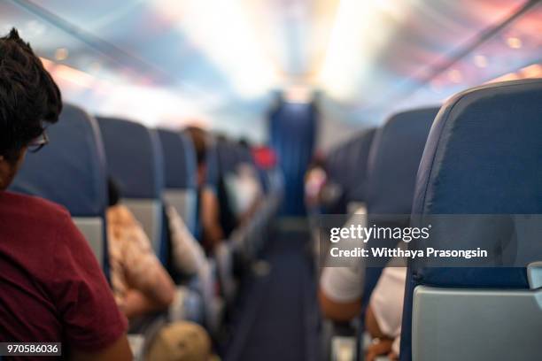 aircraft seats - cabina interior del vehículo fotografías e imágenes de stock