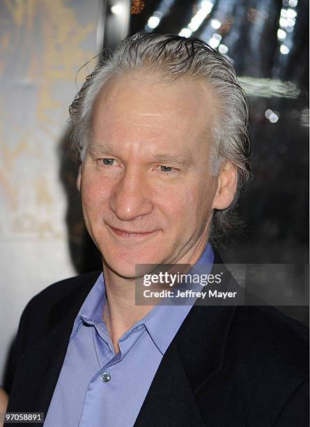 Producer Bill Maher arrives at the Los Angeles premiere of "The Pacific" at Grauman's Chinese Theatre on February 24, 2010 in Los Angeles, California.