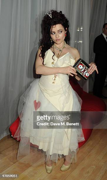 Helena Bonham Carter attends the afterparty following the Royal World Premiere of 'Alice In Wonderland', at The Sanderson Hotel on February 25, 2010...