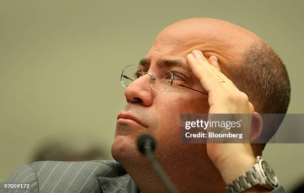 Jeff Zucker, president and chief executive officer of NBC Universal, speaks during a hearing of the House Judiciary Committee in Washington, D.C.,...