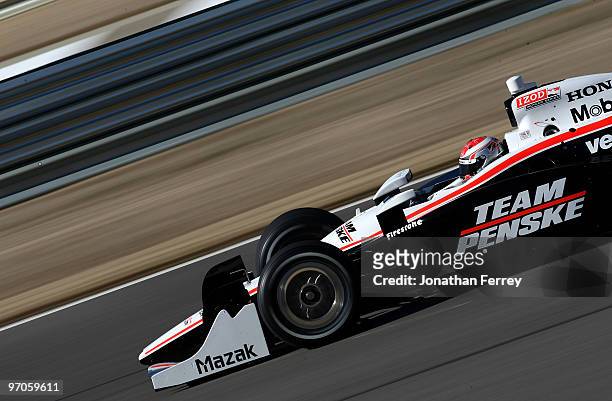 Ryan Briscoe drives his Team Penske Honda Dallara during the IRL Indy Car Series Spring Testing at Barber Motorsports Park on February 25, 2009 in...