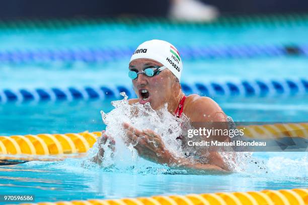 Katinka Hosszu of Hungary competes during the 200m 4 Nages during the Mare Nostrum 2018 on June 9, 2018 in Canet-en-Roussillon, France.