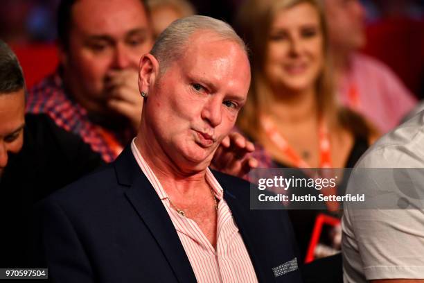 Paul Gascoigne is seen ringside at Manchester Arena on June 9, 2018 in Manchester, England.